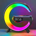 Carregador sem fio multifuncional Pad Stand Speaker TF RGB Night Light 15W Estação de carregamento rápido para iPhone Samsung Xiaomi Huawei