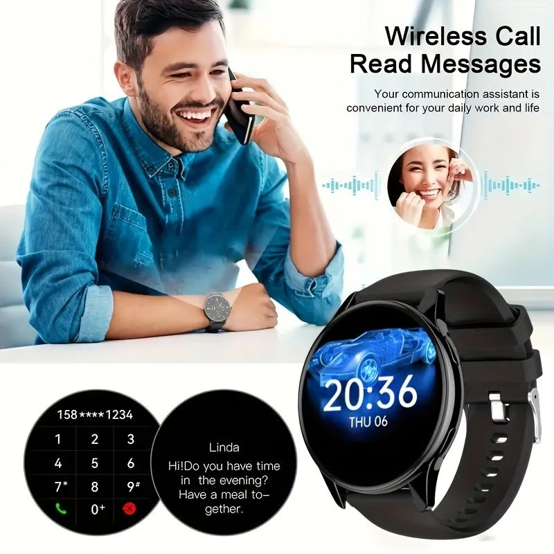 Novo relógio inteligente masculino amoled assistente de voz bluetooth chamada mostrador personalizado monitor de oxigênio no sangue esportes fitness smartwatch feminino