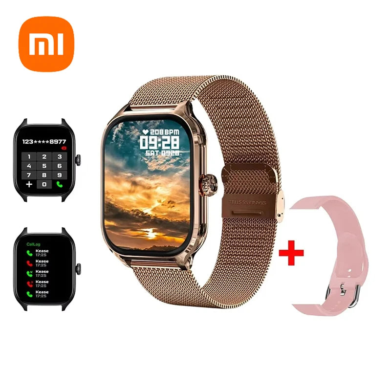 Xiaomi Smartwatch Dial para atender chamadas Rastreamento de calorias Frequência cardíaca Monitoramento de oxigênio no sangue Relógio inteligente Bluetooth Mulheres Homens Presente