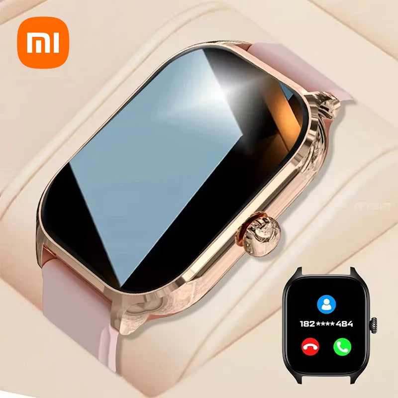 Xiaomi Smartwatch Dial para atender chamadas Rastreamento de calorias Frequência cardíaca Monitoramento de oxigênio no sangue Relógio inteligente Bluetooth Mulheres Homens Presente