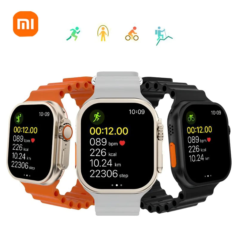 Xiaomi T900Ultra Smartwatch Bluetooth Talk Smartwatch Alerta de mensagem Monitor de frequência cardíaca Relógio esportivo para Android IOS Homens Mulheres