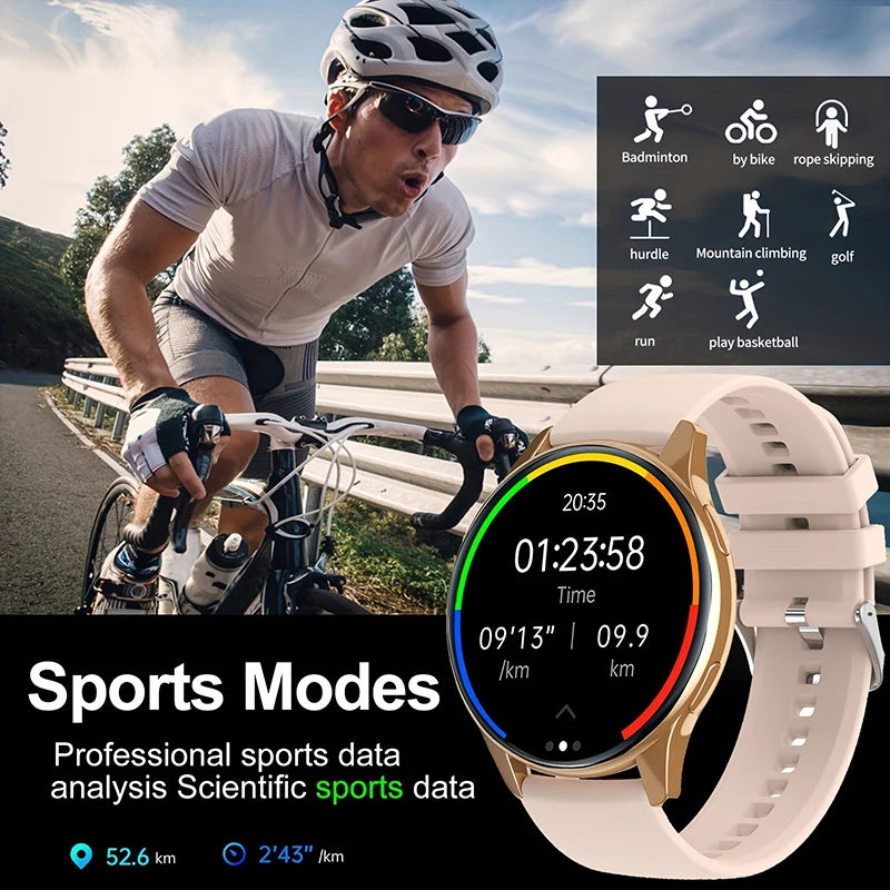 Novo relógio inteligente masculino amoled assistente de voz bluetooth chamada mostrador personalizado monitor de oxigênio no sangue esportes fitness smartwatch feminino