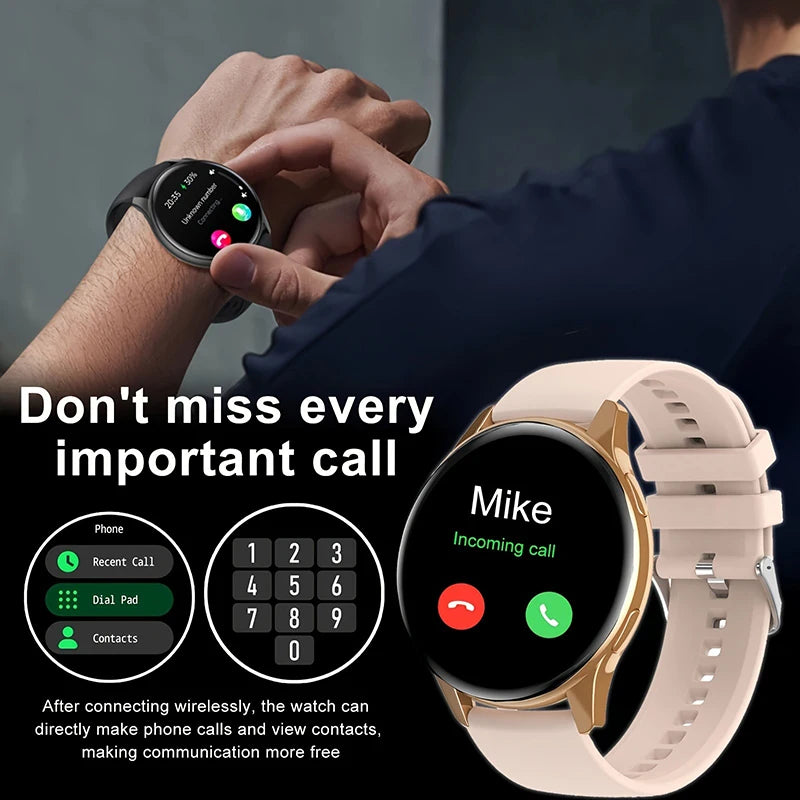 Novo relógio inteligente masculino amoled assistente de voz bluetooth chamada mostrador personalizado monitor de oxigênio no sangue esportes fitness smartwatch feminino