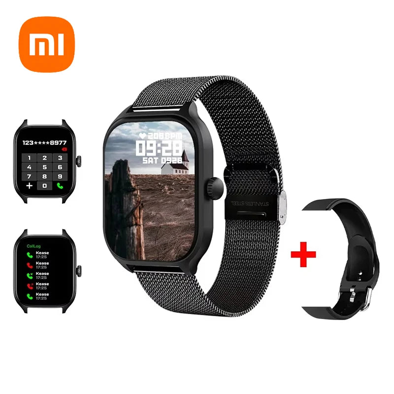 Xiaomi Smartwatch Dial para atender chamadas Rastreamento de calorias Frequência cardíaca Monitoramento de oxigênio no sangue Relógio inteligente Bluetooth Mulheres Homens Presente