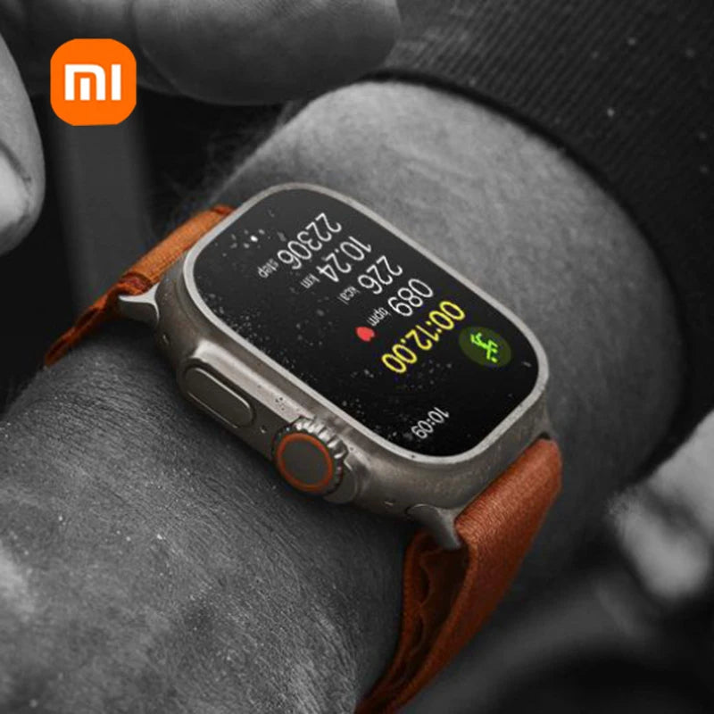 Xiaomi T900Ultra Smartwatch Bluetooth Talk Smartwatch Alerta de mensagem Monitor de frequência cardíaca Relógio esportivo para Android IOS Homens Mulheres